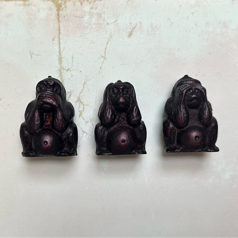 Decorative Monkeys Figurines Set - Black